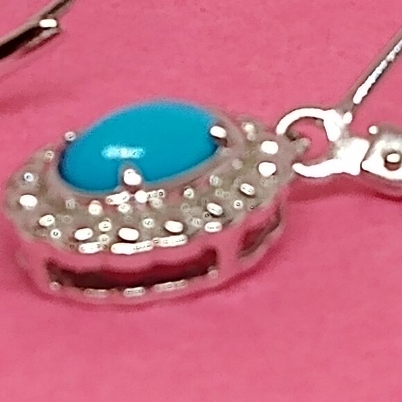 Nwot, sleeping beauty turquoise earrings. - Picture 5 of 7